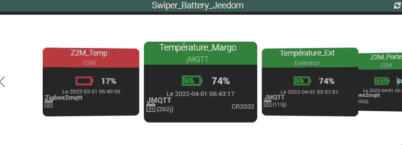 Swiper Battery Jeedom